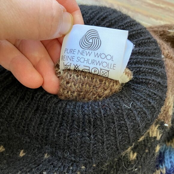 Kaare Gjose Nordic Wool Pullover Sweater XL Made in Norway Scandinavian Pattern - Picture 7 of 8